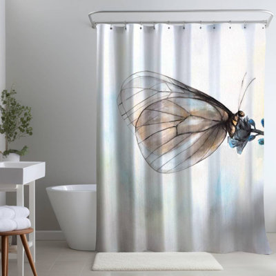 Brittony – Polyester Shower Curtain, Dye Sublimation Print, 71" W × 74" L