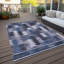 Tapis bleu intérieur / extérieur en polyester tissé à la machine Mahaney-1751166116