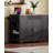 Fluted Kitchen Island with Trash Can Storage Cabinet, Power Outlet, Internal Storage Rack, Rolling Kitchen Islands on 5 Wheels with 3 Drawer, 3 Open Side Racks for 10 Gallon Garbage Bin, Black-1242105510