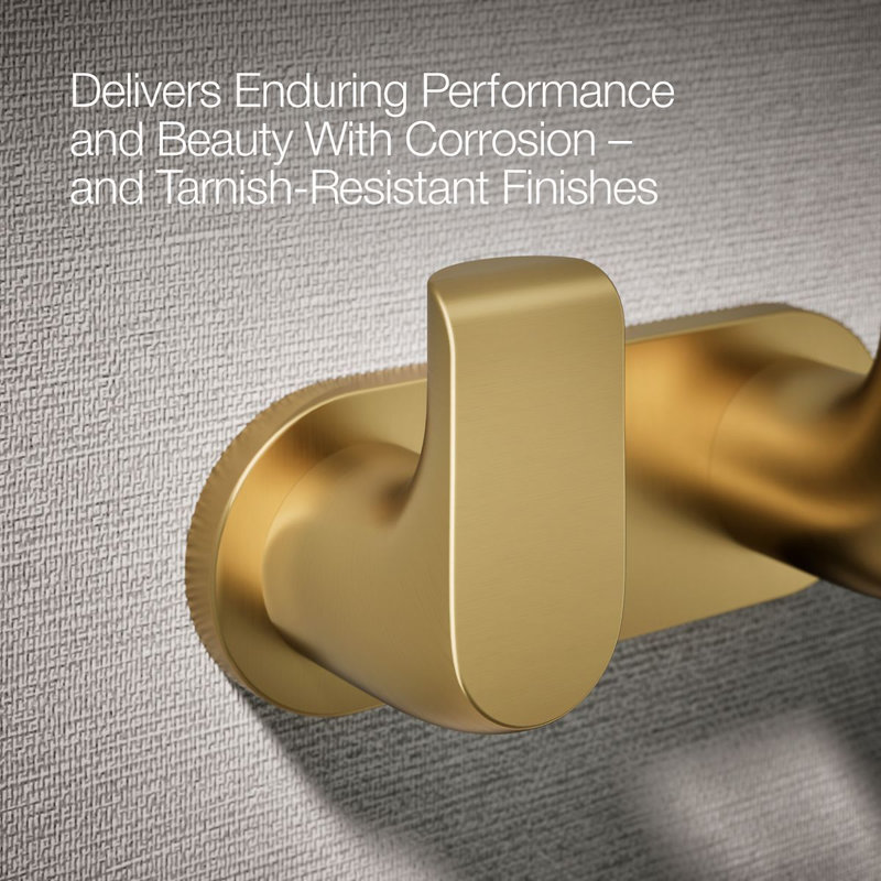 Avid Double Robe Hook, Vibrant Brushed Moderne Brass