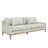 Mid Century Modern Luxury Sofa with Pillow Accents for Home Decor – Comfortable Upholstered Couch or Loveseat for Living Room Decor – 90",  Ivory-1181382161-1181382160