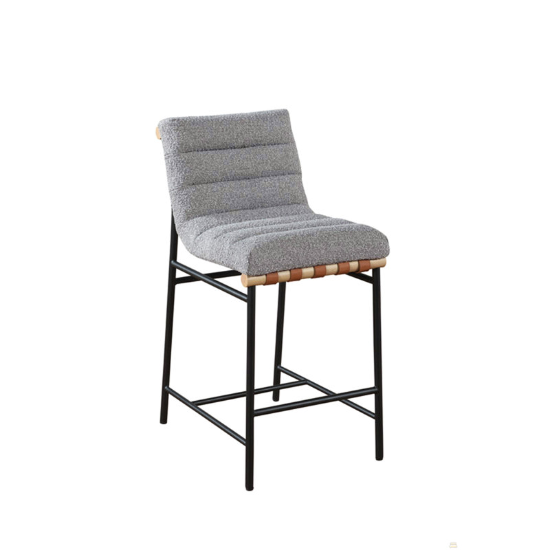 Chaise l 17,75 po Boucle, Gris