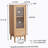 Solid Oak Storage Cabinet For Living Room, Free-Standing Corner Cabinets Storage Table
