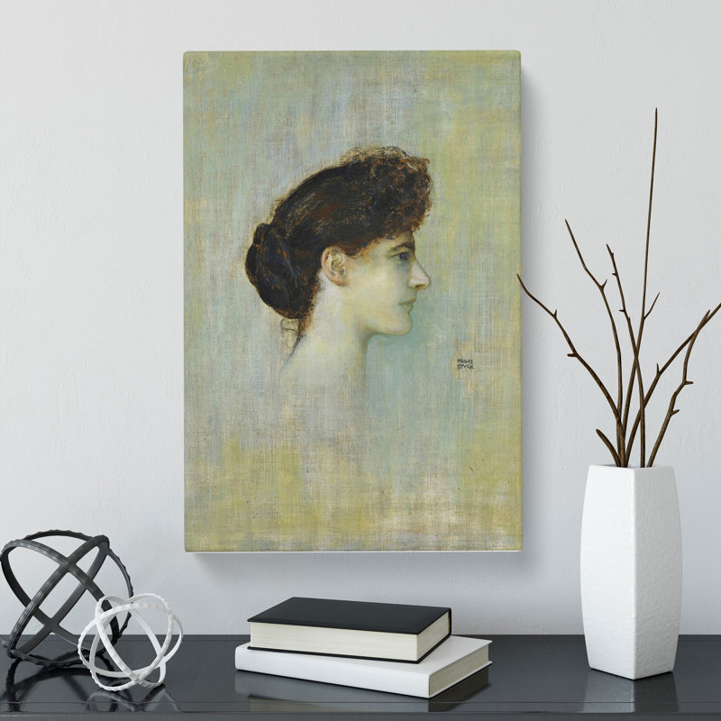 Portrait Of A Woman by Franz Von Stuck - Wrapped Canvas Painting, 76cm H x 50cm W x 3cm D