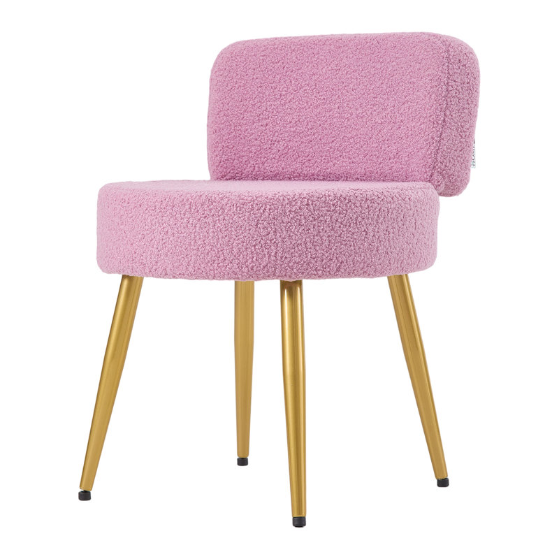 Solid Wood Accent Stool, Pink