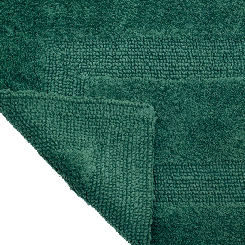 Ragini 60x24-Inch Cotton Bath Mat-Machine Washable Bath Mats for Bathroom, Kitchen, or Laundry Room, Green