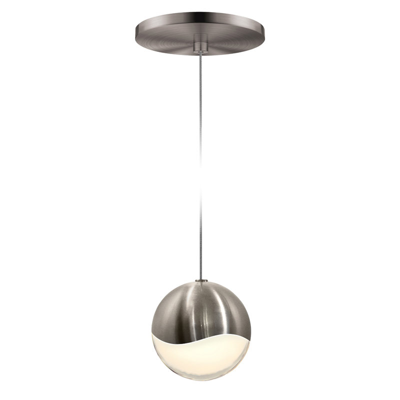 Grapes 1 - Light LED Pendant, Satin Nickel, 3.75" H x 3.75" W x 3.75" D