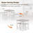 Ebern Designs 5 Pcs Bar Table Set Square Dining Table & 4 Pvc Leather Upholstered Bar Stools-1828303455