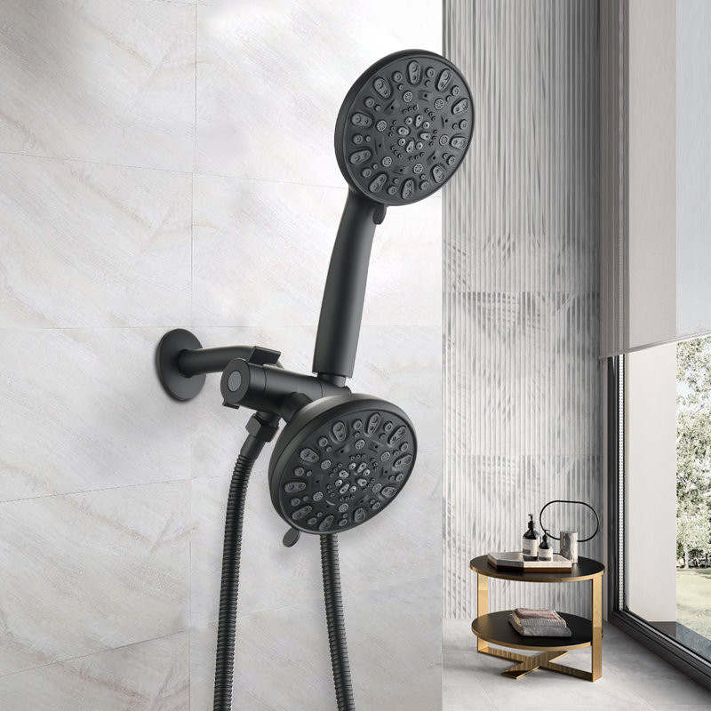 Dual Shower Head 1.8 GPM GPM, Matte Black 