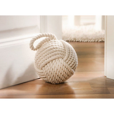 Rope Knot Fabric Weighted Floor Stop
