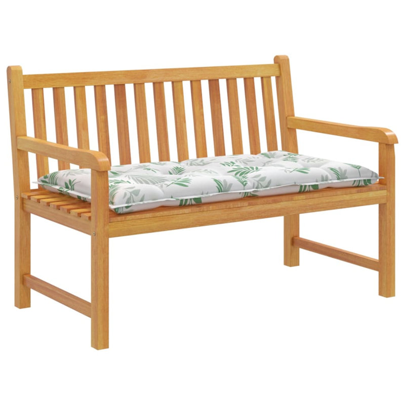 Outdoor 2.8'' Bench Seat Cushion, White/Green