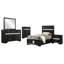 Ensemble de chambre à coucher simple 5 pièces Black-12093505