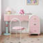 Meuble-lavabo moderne 47,24 po et commode avec tabouret de maquillage