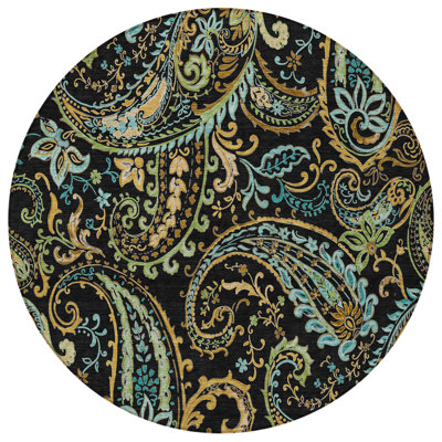 Tapis extérieur rond antidérapant 8 po