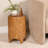 Hand-Carved Wood Side Table-1963096108
