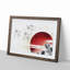 Cranes at Sunset by Katsushika Hokusai - Picture Frame Painting Print-55490438-55490439