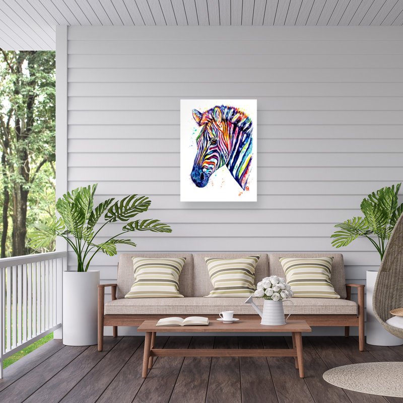 Toile d'extérieur Lisa Whitehouse Zebra, H 14 po x l 19 po