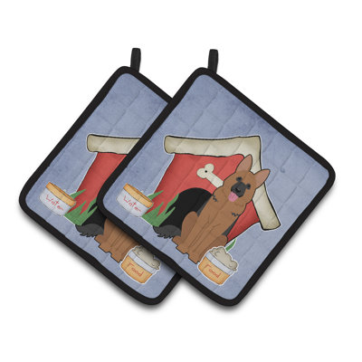 Caroline's Treasures Dog House Polyester Potholder