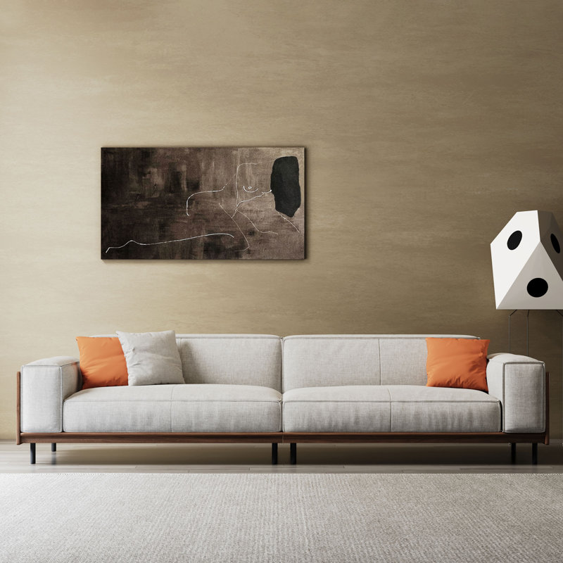 Nyair 111.8'' Square Arms  Compliant Sofa，Solid Wood Frame Couch