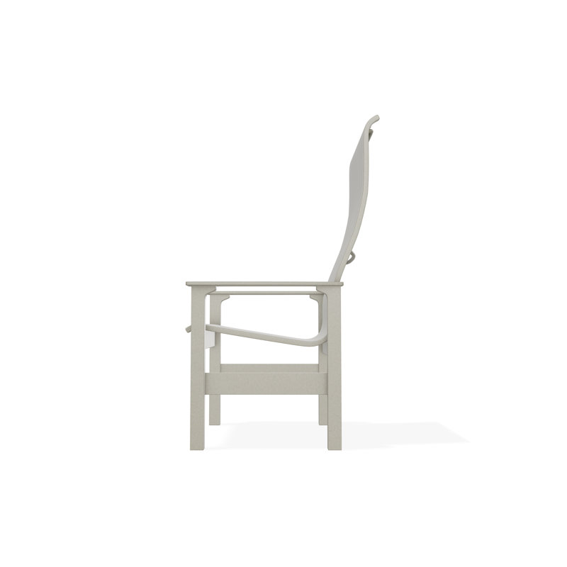 Leeward Sling Marine Grade Polymer Supreme Arm Chair, Harbor, Storm
