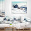 Coussin lombaire aquarelle Landscape Winter Mountains