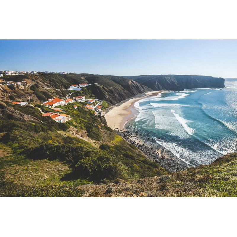 Arrifana Beach - Wrapped Canvas Print, 81cm H x 122cm W x 3.8cm D
