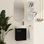 Ensemble de meuble-lavabo simple 16 po avec plateau en céramique Khyla, meuble-lavabo simple mural 16 po avec lavabo en céramique et support de rangement 12 po
