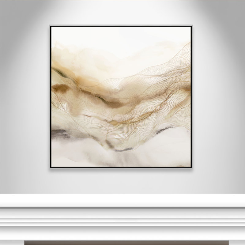 Line Haze I Print by Isabelle Z, Silver, 41.5" H x 41.5" W