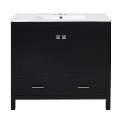 Meuble-lavabo sur pied 36 po avec lavabo en céramique