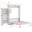 Grand lit escamotable avec plusieurs tablettes de rangement - Décoration de style persienne incluse-728985334