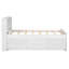 Lits modernes en bois blanc avec rangement, USB, lit gigogne simple pour la maison