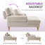 Chaise longue rembourrée avec dossier réglable Jazier-2004178816