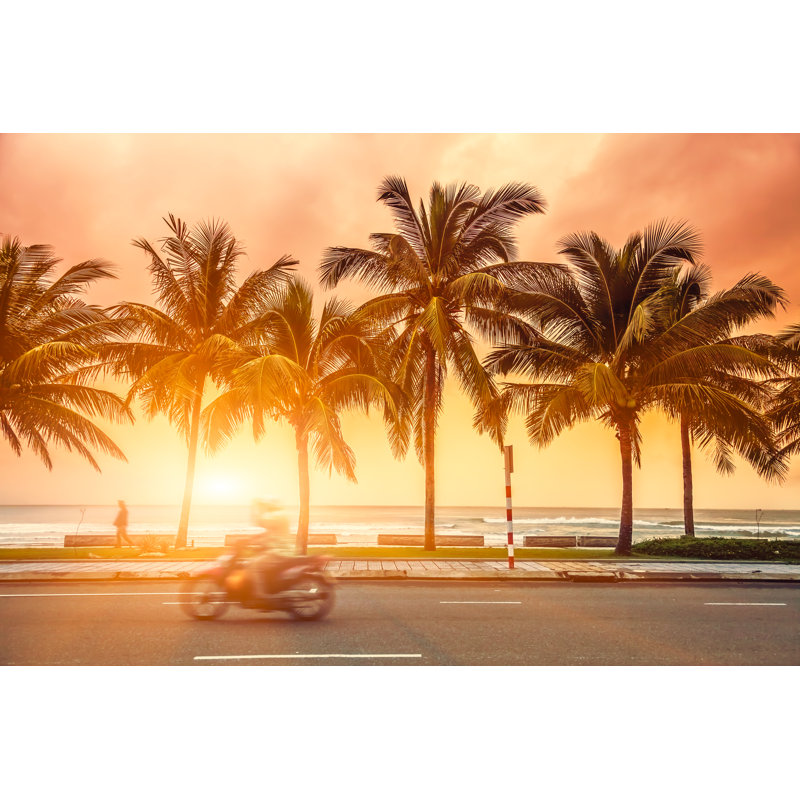 The Seaside Highway - Wrapped Canvas Print, 30cm H x 46cm W x 3.8cm D