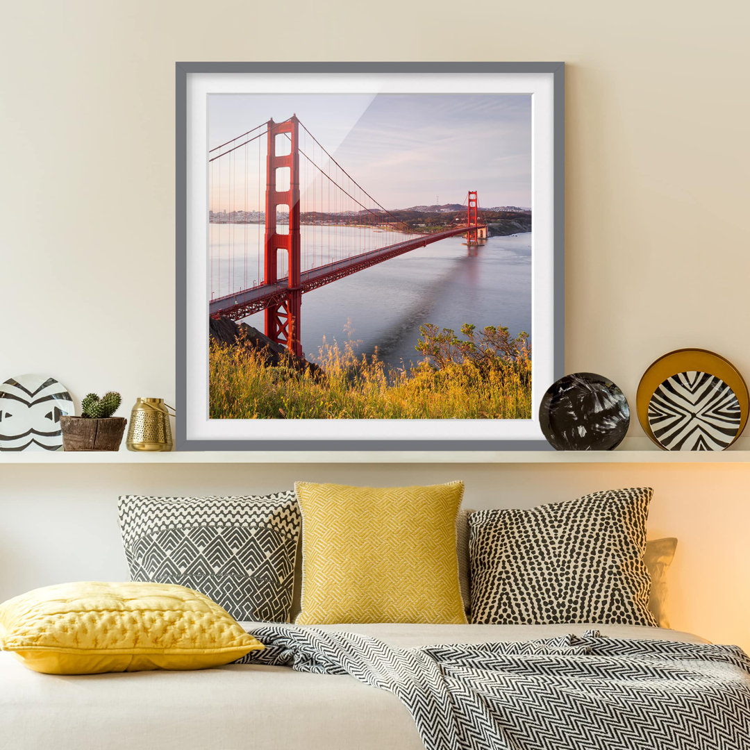 Gerahmtes Papierbild Golden Gate Bridge in San Francisco