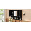 Armoire à pharmacie murale de 35 po x 28 po avec miroir et tablettes ouvertes, solution de rangement compacte et élégante pour les salles de bain modernes-328613635