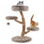 Arbre à chat moderne avec des troncs en bois de poire