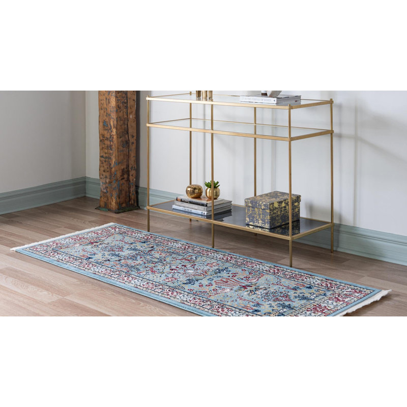 Tapis bleu Jackson Jackson, Tapis de couloir 2 pi 11 po x 13 pi 1 po, Blue