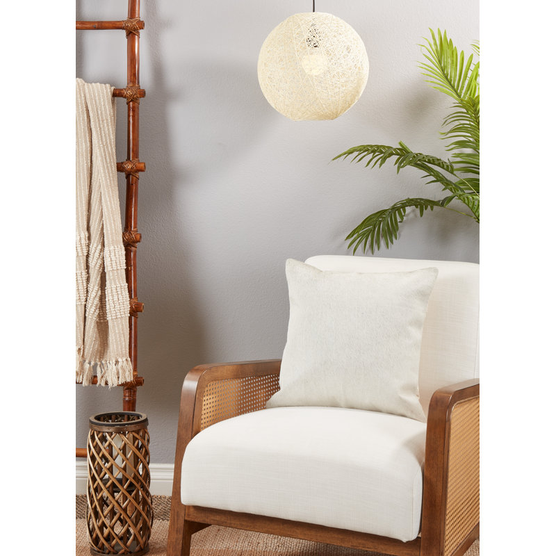 Gray Cowhide Leather Throw Pillow Cover, 18"