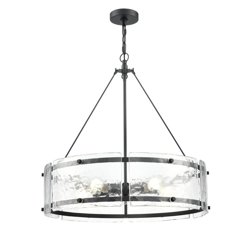 Bennetti 24.75" Wide 5-Light Chandelier, Matte Black