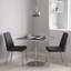 Table de salle à manger carrée en pierre frittée avec base en acier inoxydable-1513401144
