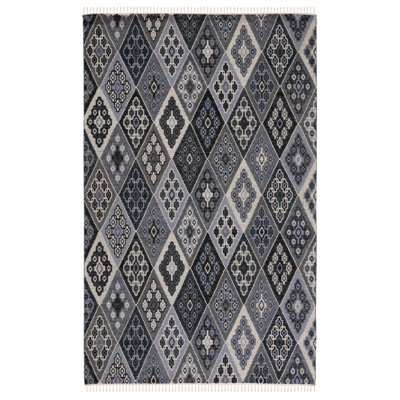 Alsa Flat Weave Wool Geometric Rug