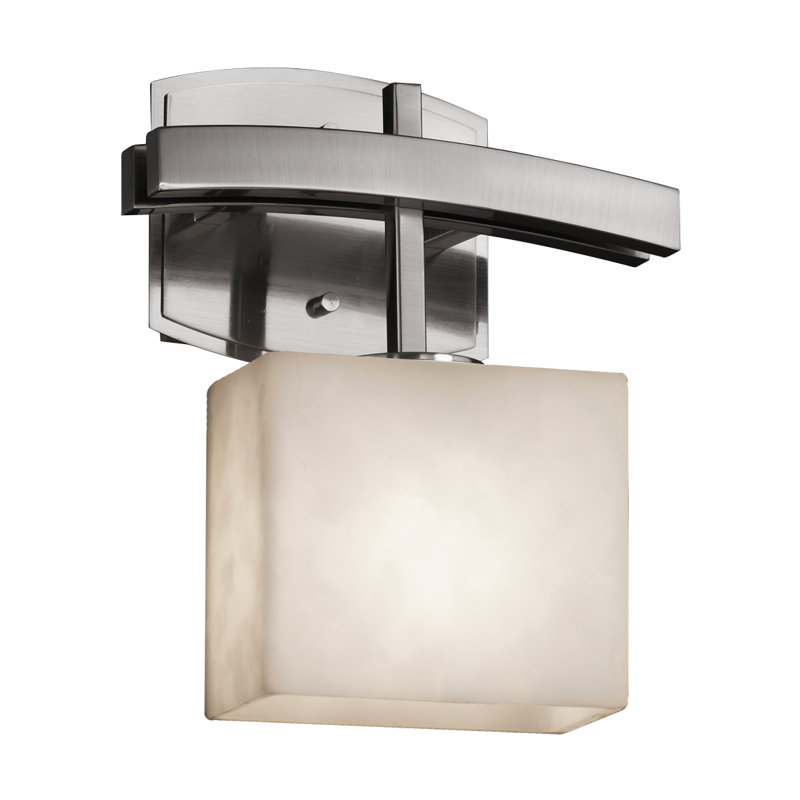 Applique murale à bras 1 lumière Brey, Nickel brossé