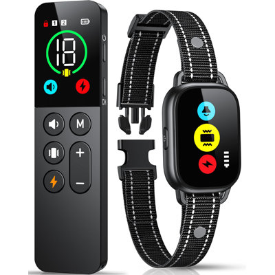 Dog Training Collar With Remote, Smart Dog Shock Collar With 3 Training Modes And Training Icons, Waterproof Electric Dog Shockers For Large And Mediu