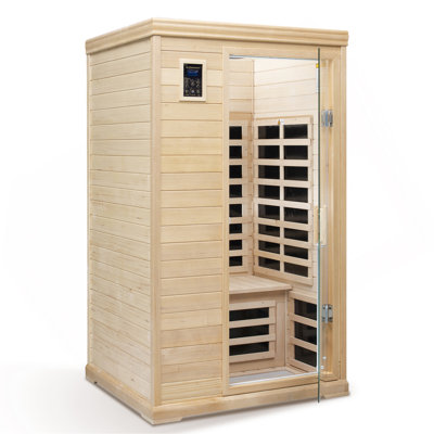 Two-Person Far-Infrared Hemlock Indoor Sauna Room