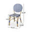 Ensemble de 2 chaises bistro d'extérieur sans accoudoirs en aluminium