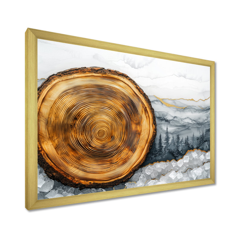 Graviela - Landscapes Wall Art, H 34 po x l 44 po, Avec cadre, Doré