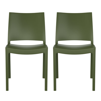 Outdoor Stacking Dining Side Chair (Set Of 2)
