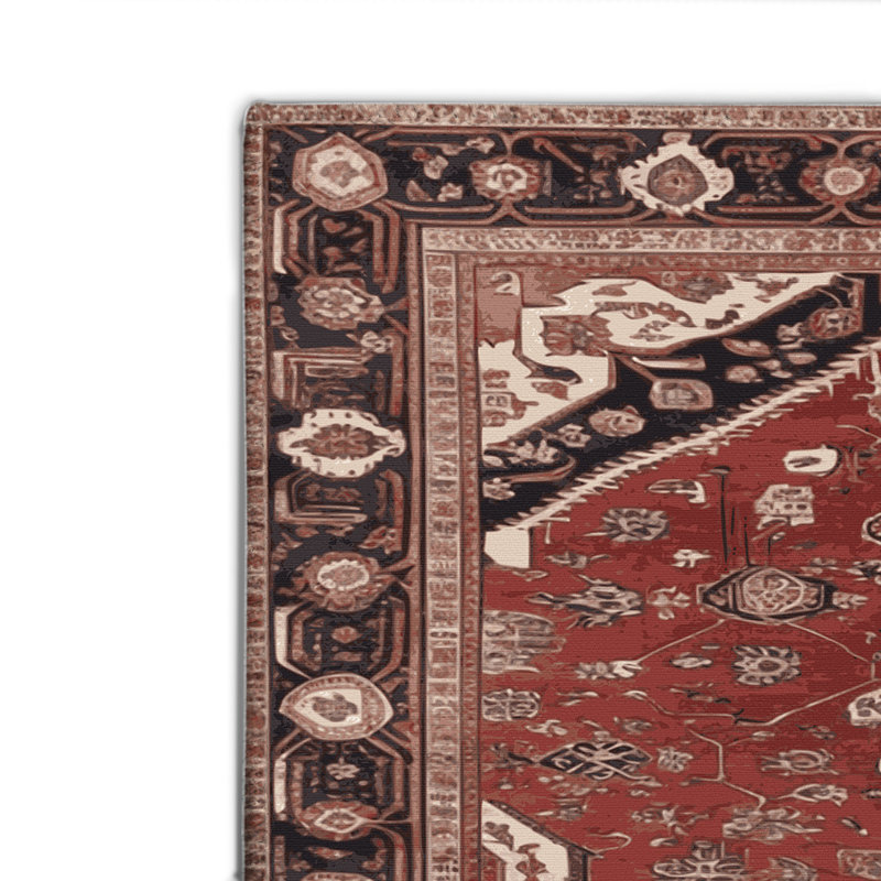 Tapis d'intérieur et d'extérieur brun Persian, Rectangulaire 8 pi x 10 pi
