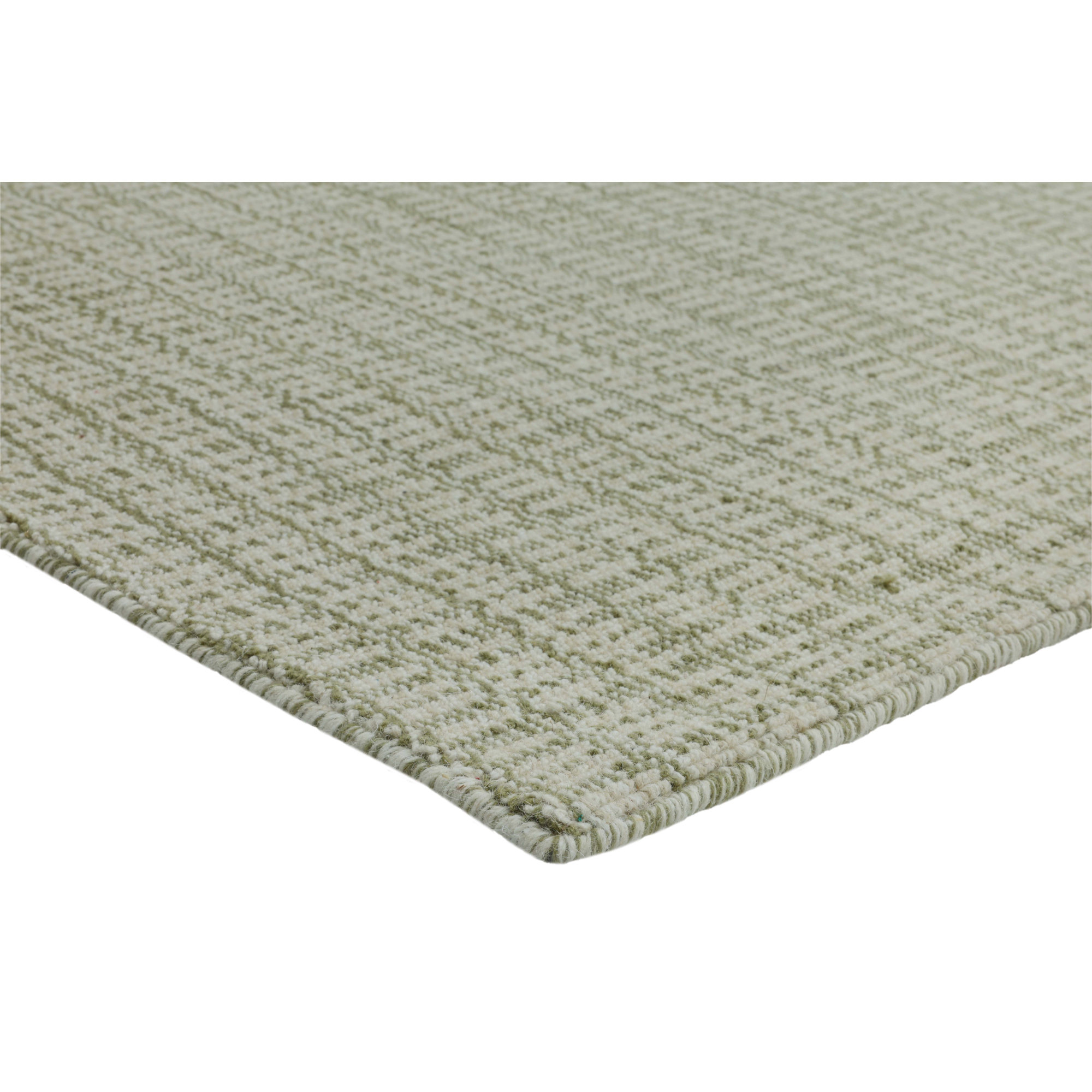 Kalise Hand-Tufted Wool Geometric Area Rug, Green, Rectangle 8'9" x 11'9"