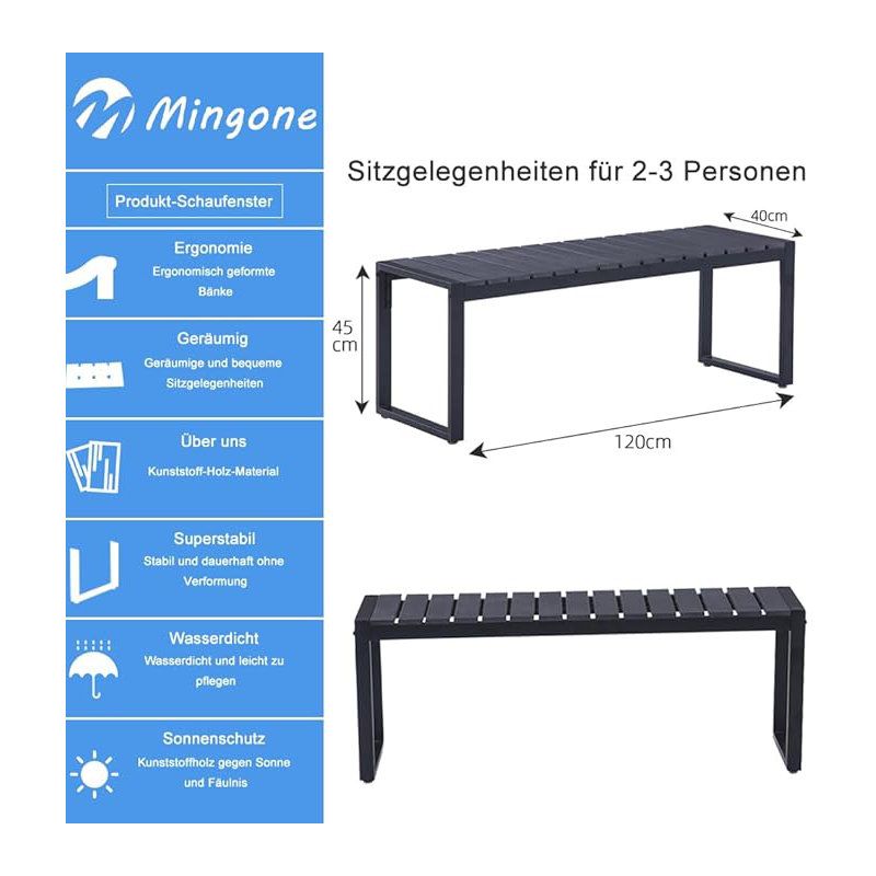 Iron Garden Bench, 45cm H x 120cm W x 40cm D